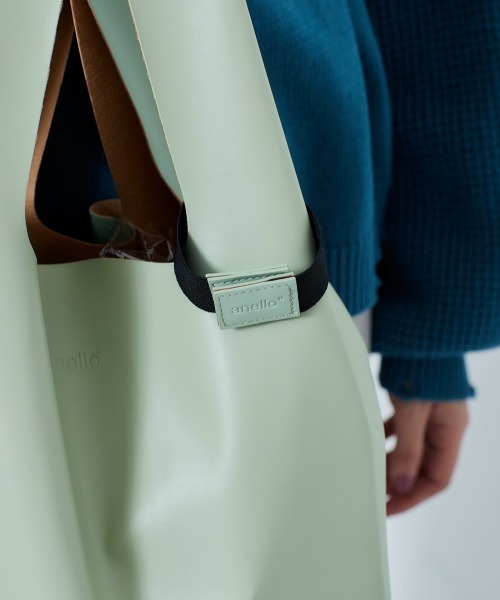 anello（アネロ）の「【ａｎｅｌｌｏ】バイカラーエコトートバッグ（エコバッグ/サブバッグ・レディース・イエロー/グリーン/ピンク・FREE）」の7枚目の写真