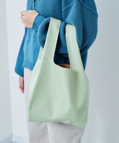 anello（アネロ）の「【ａｎｅｌｌｏ】バイカラーエコトートバッグ（エコバッグ/サブバッグ・レディース・イエロー/グリーン/ピンク・FREE）」の6枚目の写真