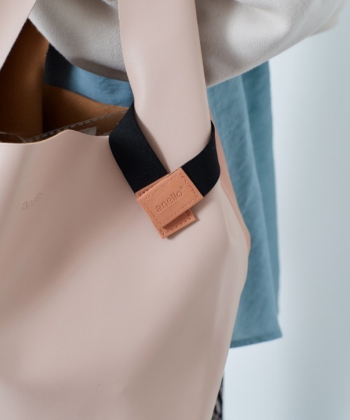 anello（アネロ）の「【ａｎｅｌｌｏ】バイカラーエコトートバッグ（エコバッグ/サブバッグ・レディース・イエロー/グリーン/ピンク・FREE）」の9枚目の写真