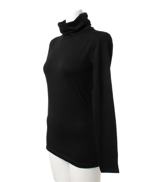 GIORDANO（ジョルダーノ）の「[GIORDANO]G-WARMER ハイネックロングスリーブＴシャツ（Tシャツ/カットソー・レディース・ホワイト系その他/ブラック/ブラック系その他/グレー系その他・SMALL/MEDIUM/LARGE）」の5枚目の写真