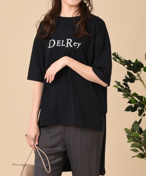 INTERPLANET(インタープラネット)の「ロゴプリントオーバーサイズTシャツ(Tシャツ/カットソー・レディース・ブラック/オフホワイト/グレイッシュベージュ・FREE)」の15枚目の写真