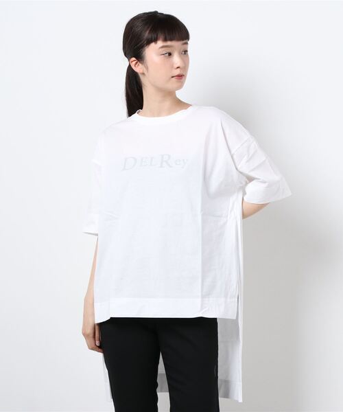 INTERPLANET(インタープラネット)の「ロゴプリントオーバーサイズTシャツ(Tシャツ/カットソー・レディース・ブラック/オフホワイト/グレイッシュベージュ・FREE)」の16枚目の写真
