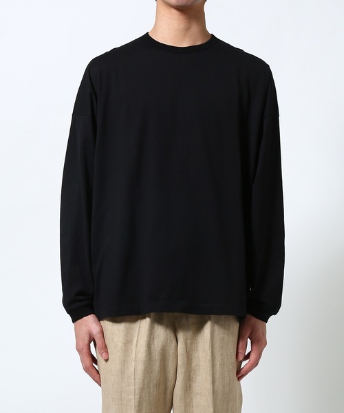 ADAM ET ROPE'(アダムエロペ)の「【NORITAKE】ドロップショルダー ルーズシルエット クルーネックロンT(Tシャツ/カットソー・メンズ・ホワイト/ブラック/チャコールグレー・M/L)」の4枚目の写真