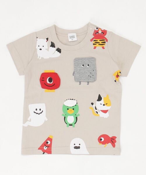 セール Cheek Room チークルーム 妖怪総柄ｔシャツ Tシャツ カットソー Cheek Room チークルーム のファッション通販 Zozotown