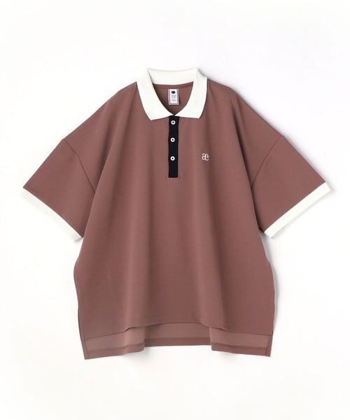 179/WG（イチナナキュウダブルジー）の「配色BIGポロシャツ（ポロシャツ・レディース・ピンク/オフホワイト/ブルー/グリーン/ネイビー・FREE）」の9枚目の写真