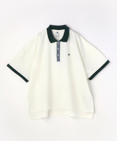 179/WG（イチナナキュウダブルジー）の「配色BIGポロシャツ（ポロシャツ・レディース・ピンク/オフホワイト/ブルー/グリーン/ネイビー・FREE）」の15枚目の写真