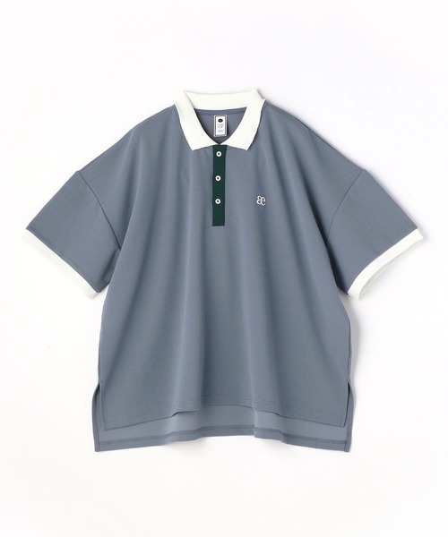 179/WG（イチナナキュウダブルジー）の「配色BIGポロシャツ（ポロシャツ・レディース・ピンク/オフホワイト/ブルー/グリーン/ネイビー・FREE）」の18枚目の写真