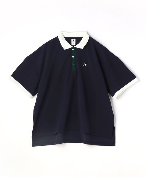 179/WG（イチナナキュウダブルジー）の「配色BIGポロシャツ（ポロシャツ・レディース・ピンク/オフホワイト/ブルー/グリーン/ネイビー・FREE）」の12枚目の写真