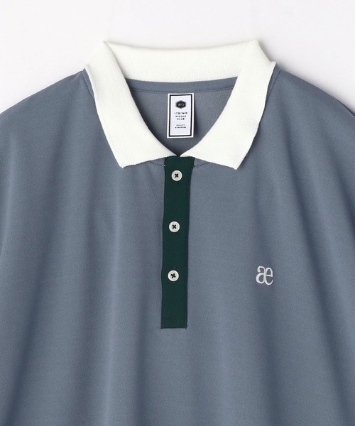 179/WG（イチナナキュウダブルジー）の「配色BIGポロシャツ（ポロシャツ・レディース・ピンク/オフホワイト/ブルー/グリーン/ネイビー・FREE）」の6枚目の写真