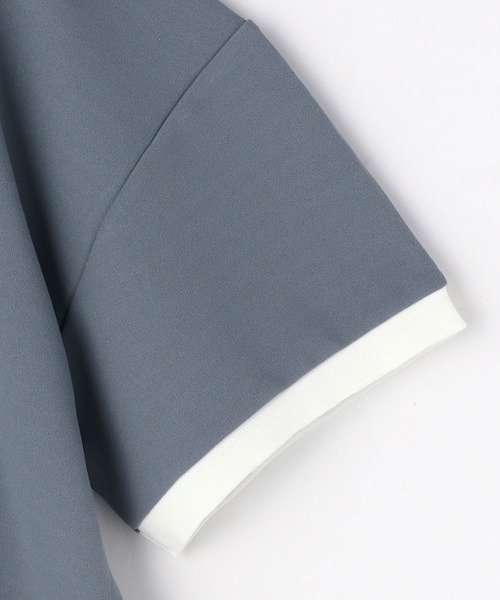 179/WG（イチナナキュウダブルジー）の「配色BIGポロシャツ（ポロシャツ・レディース・ピンク/オフホワイト/ブルー/グリーン/ネイビー・FREE）」の16枚目の写真