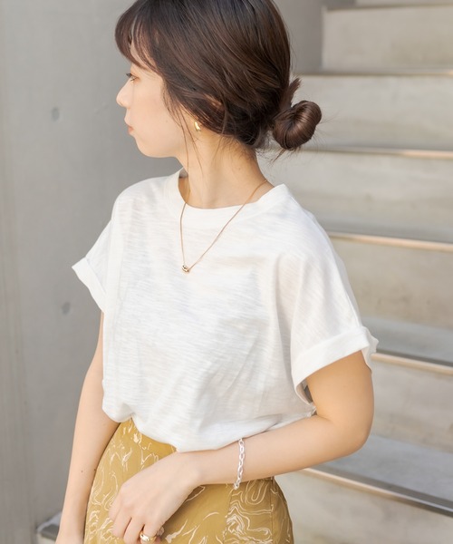 CAPRICIEUX LE'MAGE(カプリシューレマージュ)の「〈上下セットアイテム〉Tシャツ×柄スカートSET(ワンピース・レディース・ブラック/ホワイト・FREE)」の10枚目の写真