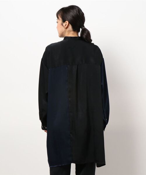 FRAPBOIS（フラボア）の「チュニトーン シャツ（シャツ/ブラウス・レディース・ベージュ/ブラック・2/1）」の4枚目の写真