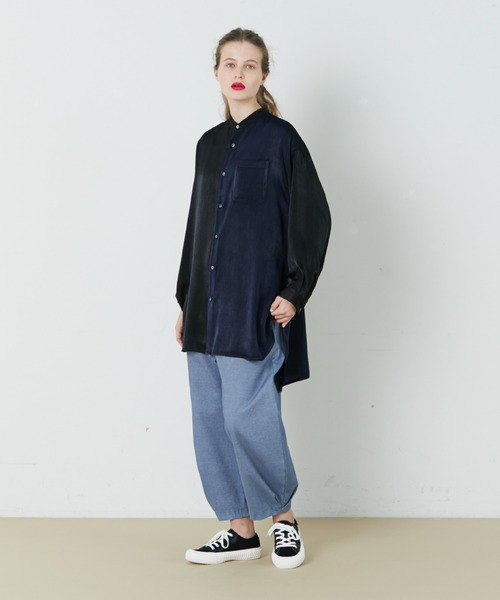 FRAPBOIS（フラボア）の「チュニトーン シャツ（シャツ/ブラウス・レディース・ベージュ/ブラック・2/1）」の12枚目の写真