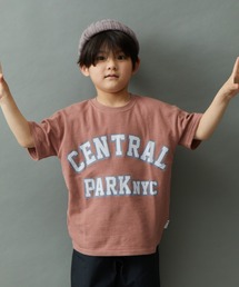 ＆yam | デコボコ織 ロゴプリント半袖Tシャツ「CENTRAL PARK」(Tシャツ/カットソー)