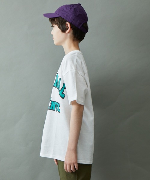 ＆yam（アンドヤム）の「デコボコ織 ロゴプリント半袖Tシャツ「CENTRAL PARK」（Tシャツ/カットソー・キッズ・ピンク/ホワイト/グレー/パープル/チャコール・120-130cm/150-160cm/110-120cm/140-150cm/130-140cm）」の18枚目の写真