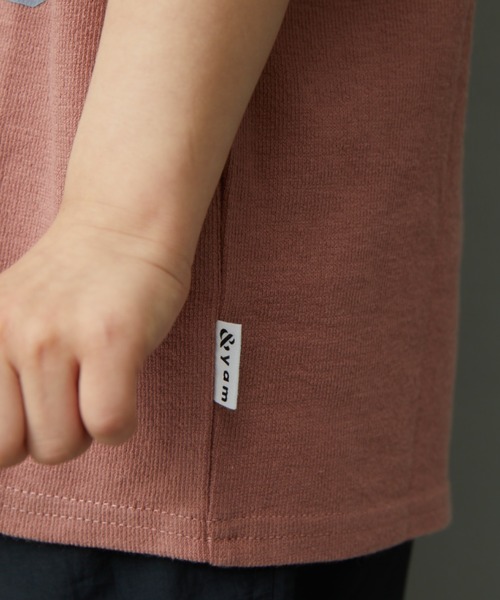 ＆yam（アンドヤム）の「デコボコ織 ロゴプリント半袖Tシャツ「CENTRAL PARK」（Tシャツ/カットソー・キッズ・ピンク/ホワイト/グレー/パープル/チャコール・120-130cm/150-160cm/110-120cm/140-150cm/130-140cm）」の15枚目の写真