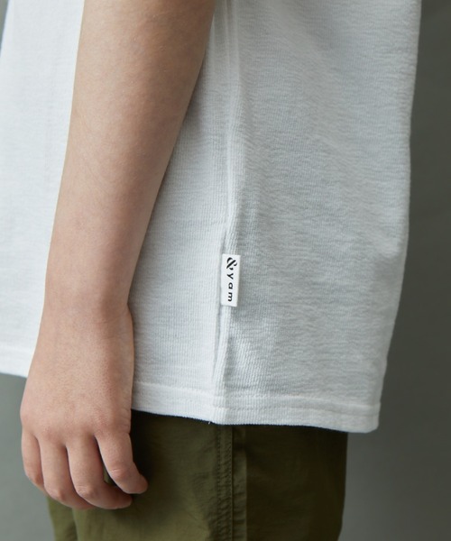 ＆yam（アンドヤム）の「デコボコ織 ロゴプリント半袖Tシャツ「CENTRAL PARK」（Tシャツ/カットソー・キッズ・ピンク/ホワイト/グレー/パープル/チャコール・120-130cm/150-160cm/110-120cm/140-150cm/130-140cm）」の20枚目の写真