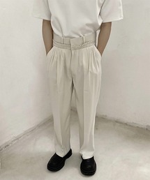 【WB ORIGINALS】Waist Gather Wide Slacks WO21S411PT