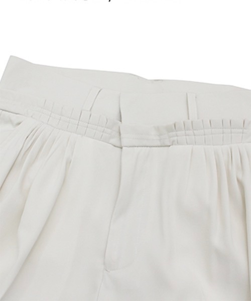 WESTBOY（ウエストボーイ）の「【WB ORIGINALS】Waist Gather Wide Slacks WO21S411PT（スラックス・メンズ・ホワイト/ブラック・M/XL/L）」の7枚目の写真