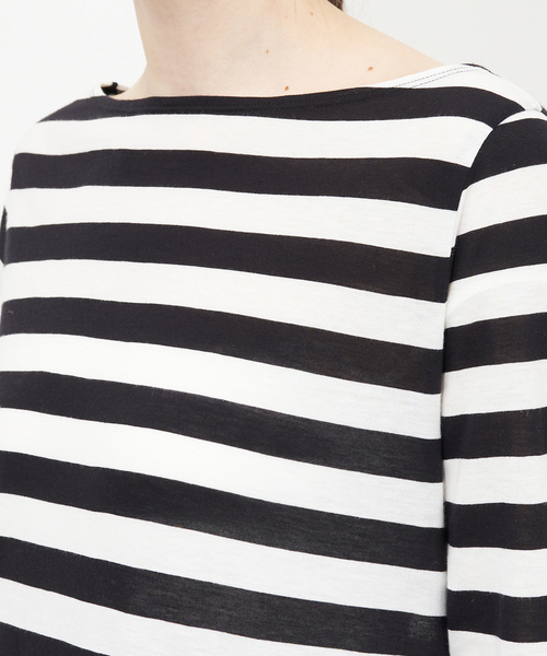 Rouge vif（ルージュヴィフ）の「ボートネックボーダーカットソー（Tシャツ/カットソー・レディース・ホワイト/ブラック・フリー）」の7枚目の写真