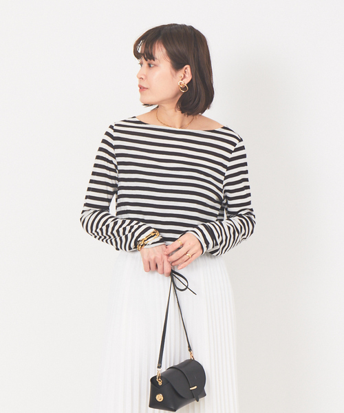 Rouge vif（ルージュヴィフ）の「ボートネックボーダーカットソー（Tシャツ/カットソー・レディース・ホワイト/ブラック・フリー）」の16枚目の写真