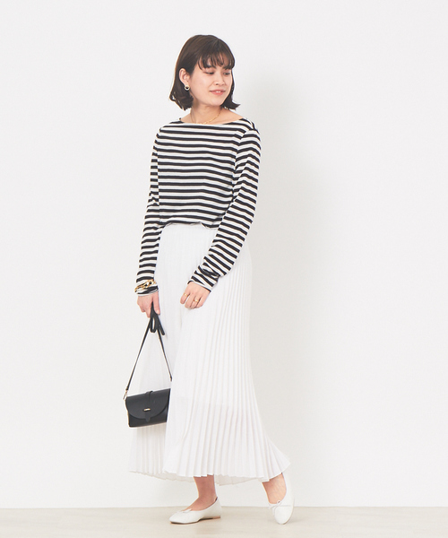 Rouge vif（ルージュヴィフ）の「ボートネックボーダーカットソー（Tシャツ/カットソー・レディース・ホワイト/ブラック・フリー）」の17枚目の写真