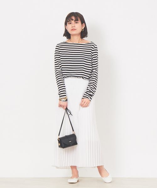 Rouge vif（ルージュヴィフ）の「ボートネックボーダーカットソー（Tシャツ/カットソー・レディース・ホワイト/ブラック・フリー）」の18枚目の写真