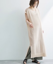 メッシュ編みワンピース