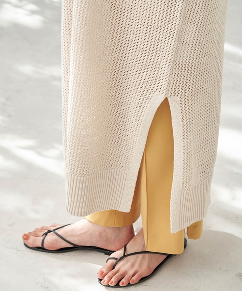 ROPE' PICNIC(ロペピクニック)の「メッシュ編みワンピース(ワンピース・レディース・ブラック/ダークブラウン/ベージュ・38)」の4枚目の写真