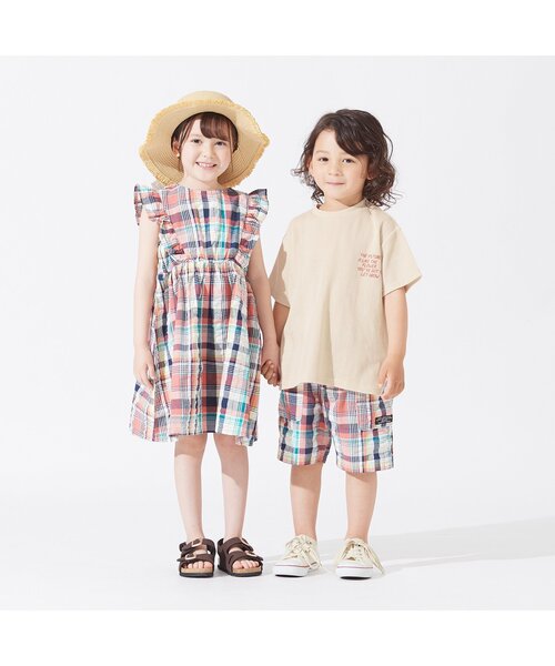 BREEZE（ブリーズ）の「ワッフルTシャツ（Tシャツ/カットソー・キッズ・ブラウン/パープル/ミント/キナリ・150/120/90/140/80/130/110/100）」の7枚目の写真