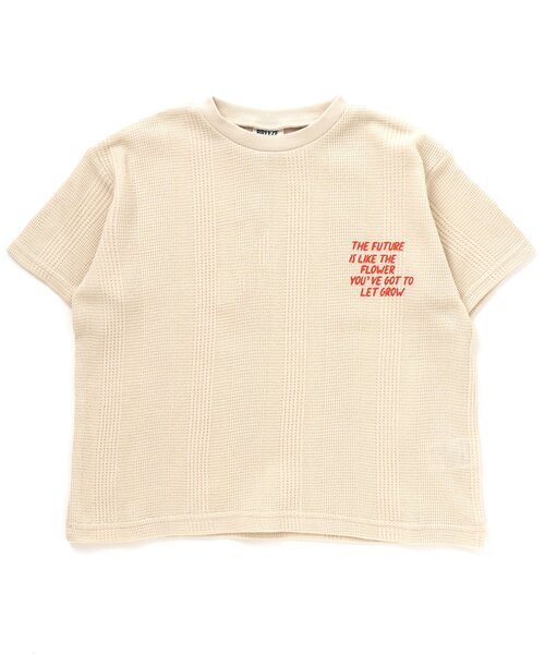 BREEZE（ブリーズ）の「ワッフルTシャツ（Tシャツ/カットソー・キッズ・ブラウン/パープル/ミント/キナリ・150/120/90/140/80/130/110/100）」の8枚目の写真