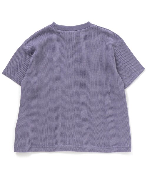 BREEZE（ブリーズ）の「ワッフルTシャツ（Tシャツ/カットソー・キッズ・ブラウン/パープル/ミント/キナリ・150/120/90/140/80/130/110/100）」の12枚目の写真