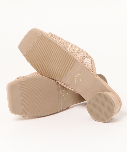 sesenta(セセンタ)の「【sesenta】太ヒールメッシュミュールサンダル(サンダル・レディース・ベージュ/オリーブ/グレー・S/M/L)」の18枚目の写真