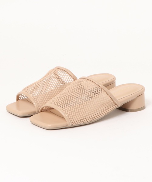sesenta(セセンタ)の「【sesenta】太ヒールメッシュミュールサンダル(サンダル・レディース・ベージュ/オリーブ/グレー・S/M/L)」の15枚目の写真