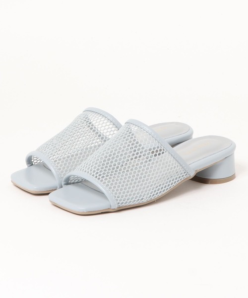 sesenta(セセンタ)の「【sesenta】太ヒールメッシュミュールサンダル(サンダル・レディース・ベージュ/オリーブ/グレー・S/M/L)」の14枚目の写真