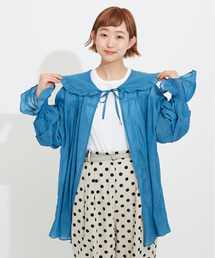 Dot＆Stripes CHILD WOMAN | Cu/Co/Liトリプルワッシャーチュニックブラウス(シャツ/ブラウス)