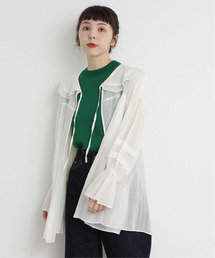 Dot＆Stripes CHILD WOMAN | Cu/Co/Liトリプルワッシャーチュニックブラウス(シャツ/ブラウス)