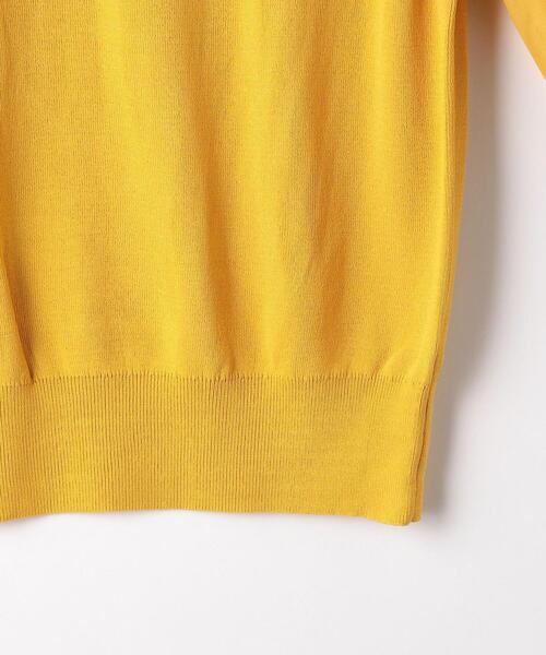 green label relaxing（グリーンレーベルリラクシング）の「ソウバリ ソデ シフォン プルオーバー ニット -ウォッシャブル-（ニット/セーター・レディース・ブラック/オフホワイト/イエロー・FREE）」の20枚目の写真