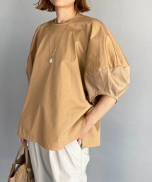 袖ボリューム異素材プルオーバー