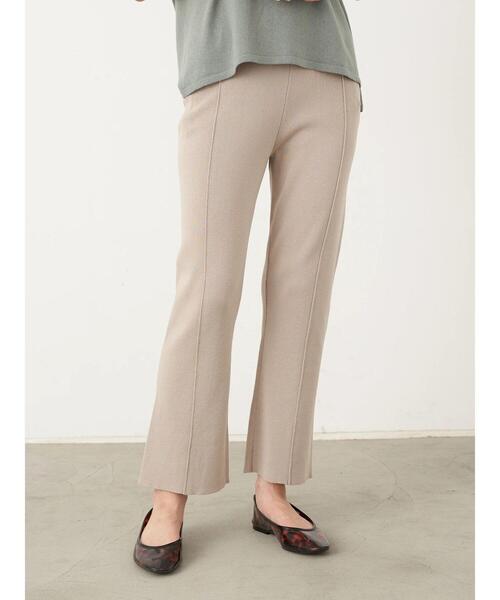 earth music&ecology（アースミュージックアンドエコロジー）の「バックスリットニットパンツ ＊（その他パンツ・レディース・チャコールグレー/ベージュ/モカ・FREE）」の5枚目の写真