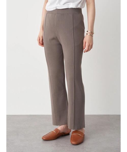 earth music&ecology（アースミュージックアンドエコロジー）の「バックスリットニットパンツ ＊（その他パンツ・レディース・チャコールグレー/ベージュ/モカ・FREE）」の6枚目の写真