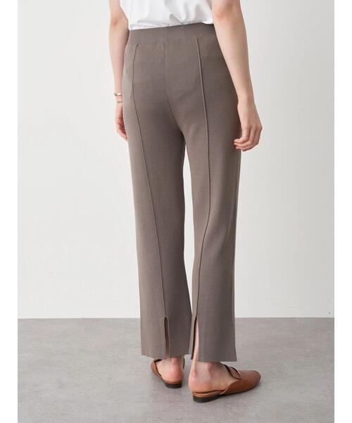 earth music&ecology（アースミュージックアンドエコロジー）の「バックスリットニットパンツ ＊（その他パンツ・レディース・チャコールグレー/ベージュ/モカ・FREE）」の8枚目の写真