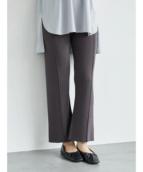 earth music&ecology（アースミュージックアンドエコロジー）の「バックスリットニットパンツ ＊（その他パンツ・レディース・チャコールグレー/ベージュ/モカ・FREE）」の13枚目の写真