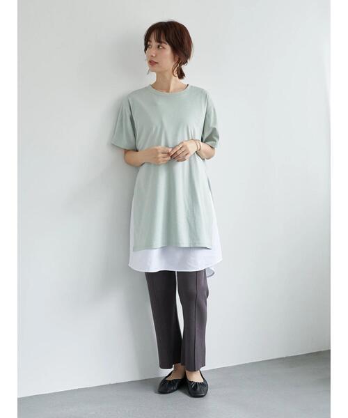 earth music&ecology（アースミュージックアンドエコロジー）の「バックスリットニットパンツ ＊（その他パンツ・レディース・チャコールグレー/ベージュ/モカ・FREE）」の18枚目の写真