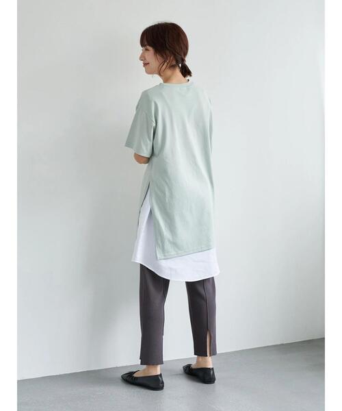 earth music&ecology（アースミュージックアンドエコロジー）の「バックスリットニットパンツ ＊（その他パンツ・レディース・チャコールグレー/ベージュ/モカ・FREE）」の21枚目の写真