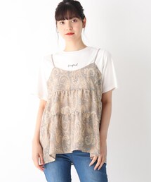 Cutie Blonde | 【S-L/2点セット】ティアードキャミアンサンブル(その他トップス)