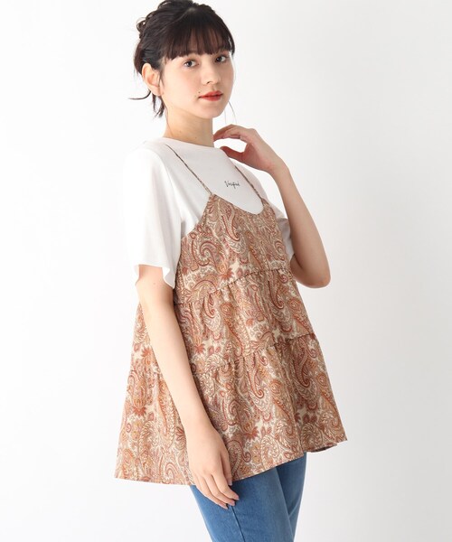 Cutie Blonde(キューティーブロンド)の「◆【S-L/2点セット】ティアードキャミアンサンブル(その他トップス・レディース・ブラック/グレー系/ベージュ系・01/02/03)」の3枚目の写真