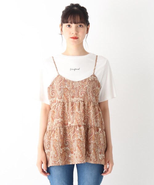 Cutie Blonde(キューティーブロンド)の「◆【S-L/2点セット】ティアードキャミアンサンブル(その他トップス・レディース・ブラック/グレー系/ベージュ系・01/02/03)」の4枚目の写真