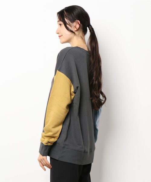 CUBE SUGAR（キューブシュガー）の「トンプキン裏毛カレッジクルーネックプルオーバー（スウェット・レディース・マルチ/イエロー/サックスブルー/チャコールグレー/ホワイト・M）」の6枚目の写真