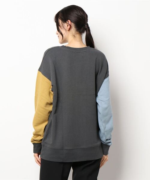 CUBE SUGAR（キューブシュガー）の「トンプキン裏毛カレッジクルーネックプルオーバー（スウェット・レディース・マルチ/イエロー/サックスブルー/チャコールグレー/ホワイト・M）」の7枚目の写真